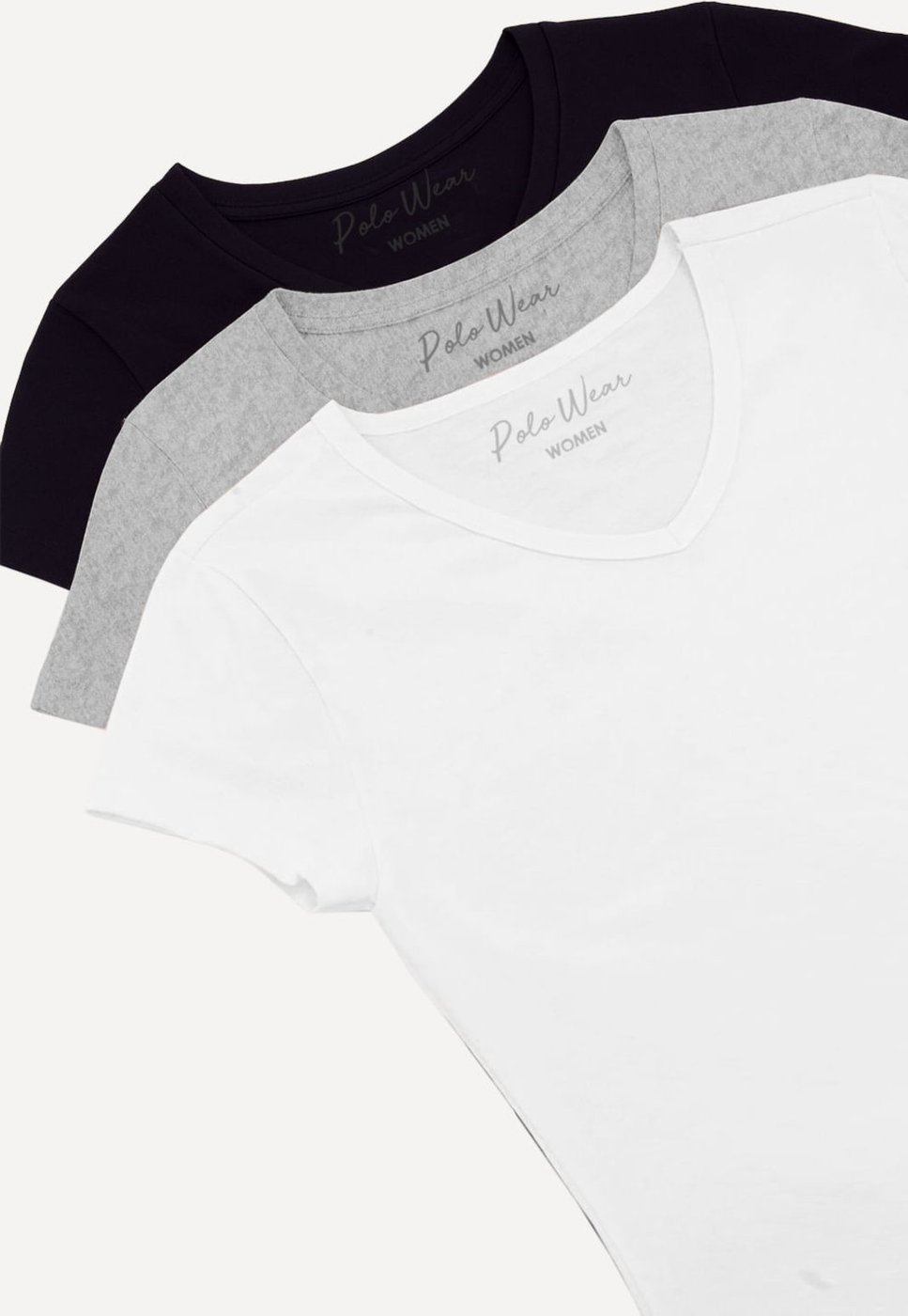 Kit 3 Camisetas Femininas Malha Polo Wear Sortido