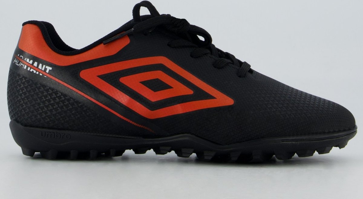 Chuteira Umbro Adamant Top Speed Society Juvenil Preta e Vermelha