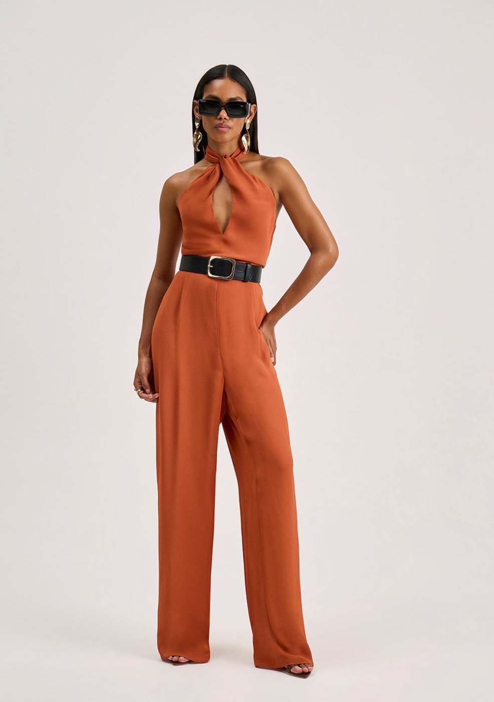 Imagem principal Macacão Iódice Ajustado Gola Alta Sem Manga Longo bege IÓDICE bege