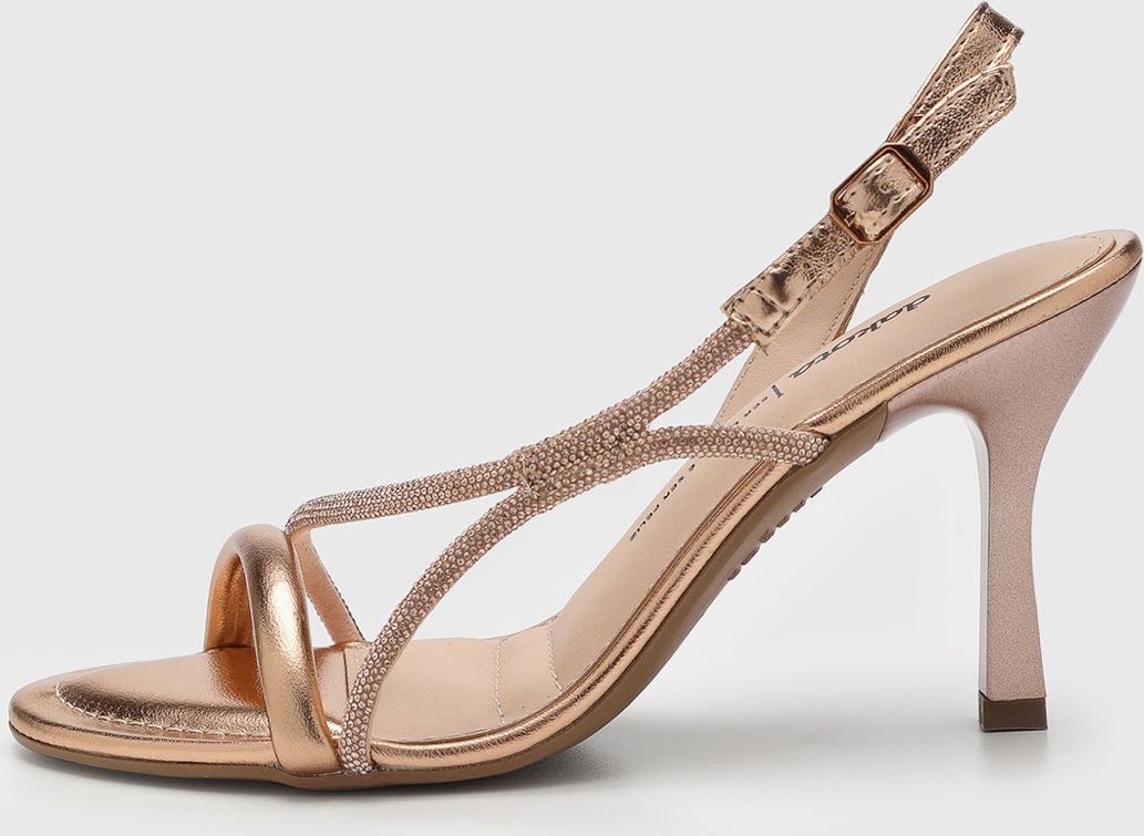 Sandália Feminina Dakota Salto Alto Metalizado