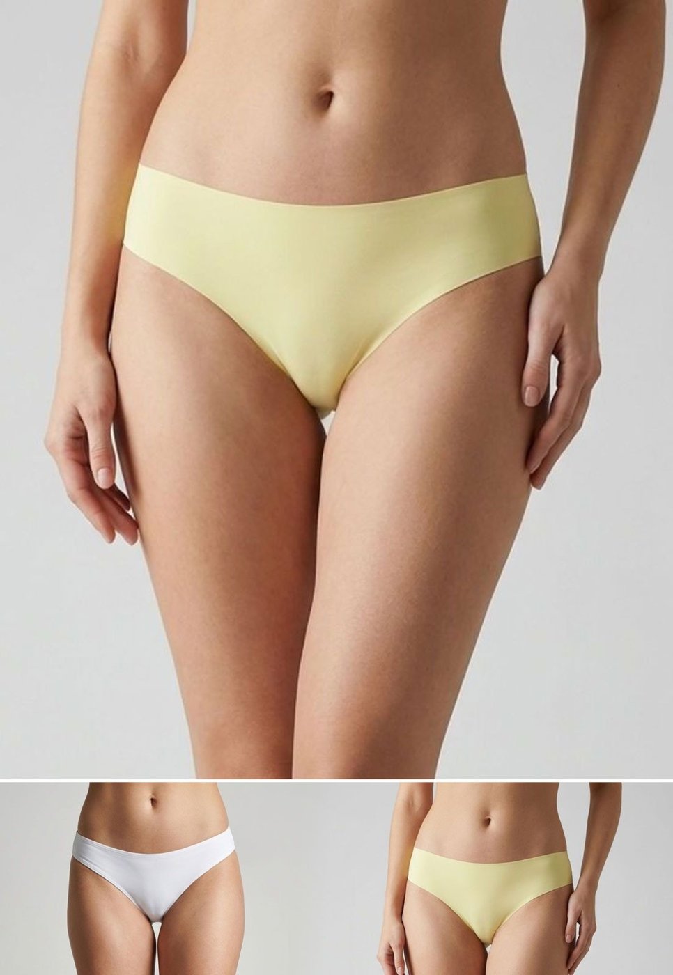 Imagem principal Kit 2 Calcinhas Biquíni Feminino Trifil Cintura Média Amarela e Branca amarelo TRIFIL amarelo