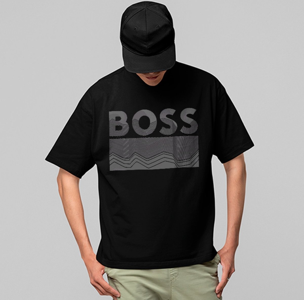 Imagem principal Camiseta Oversized Boss Estética Moderna Casual Luxo ousy branco ousy branco