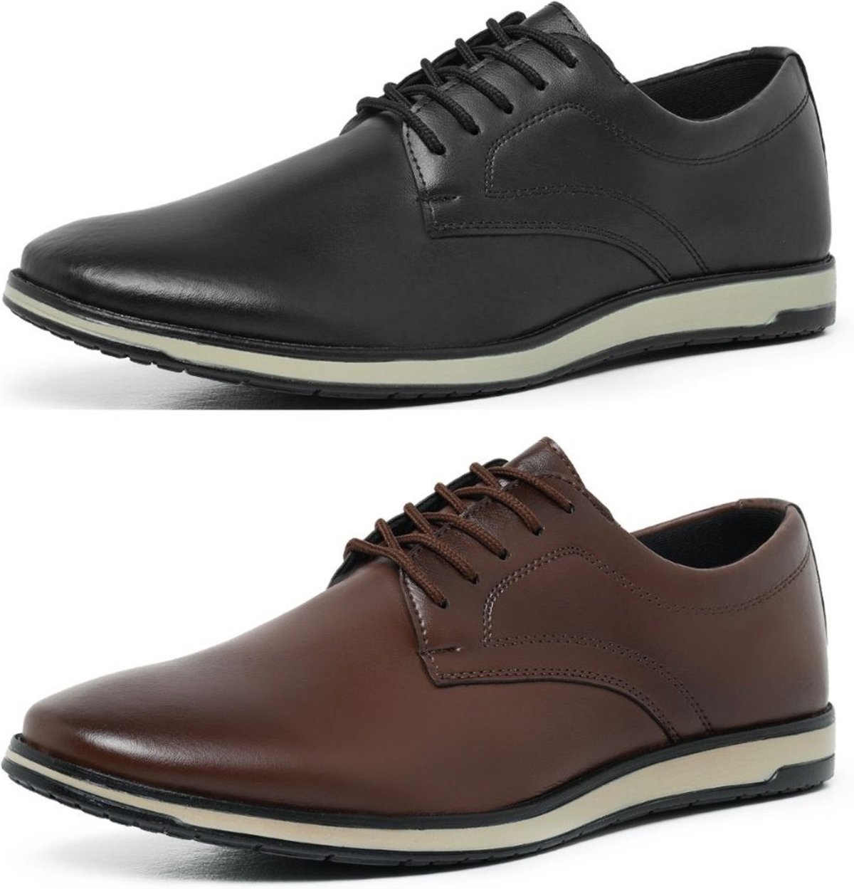 Imagem principal Kit 2 Sapato Social Oxford Confortável Masculino e Yes Basic marrom/preto Yes Basic marrom/preto