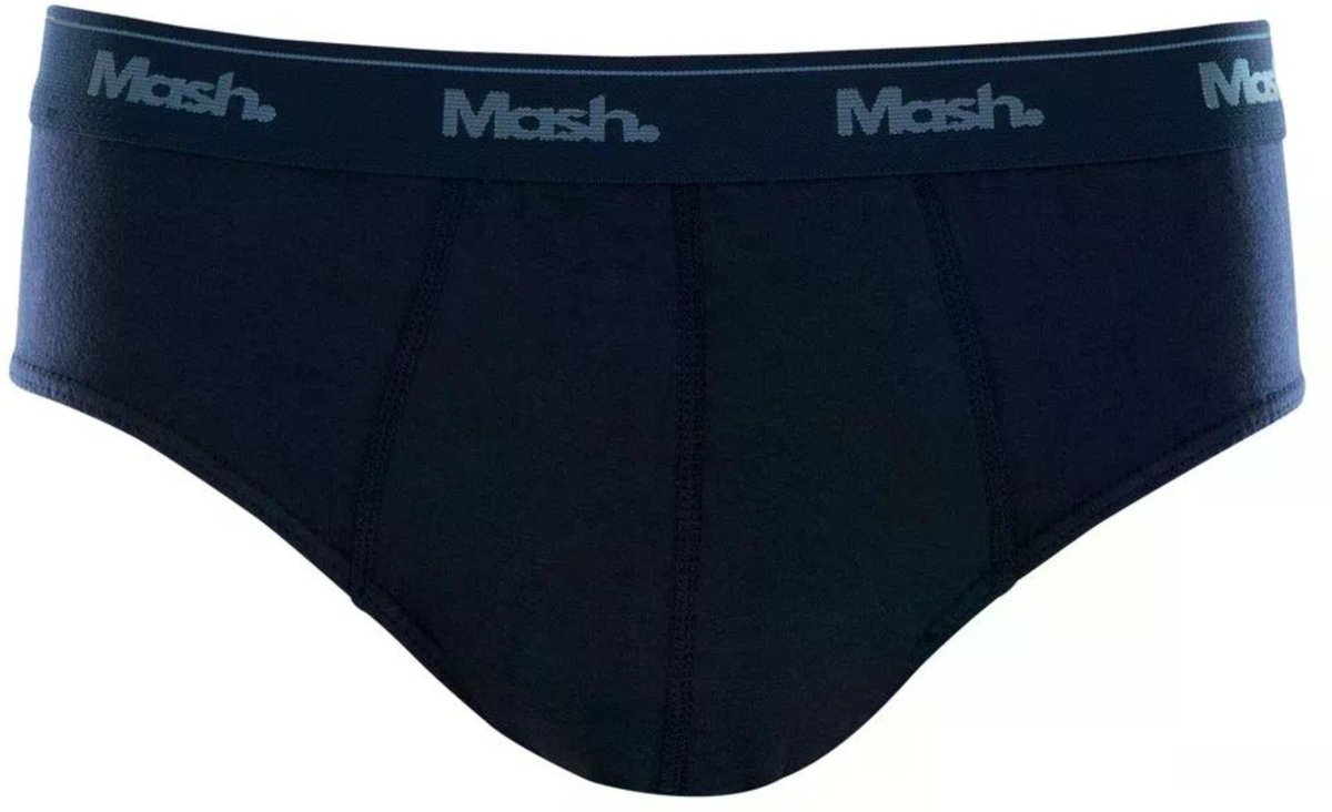 Imagem principal Cueca Slip Mash Masculina Algodão Elástico Básica Conforto preto MASH preto