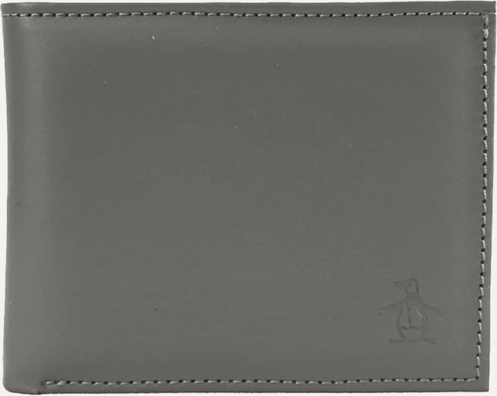 Imagem principal Carteira Original Penguin Masculina Couro Lisa Logo grafite Original Penguin grafite