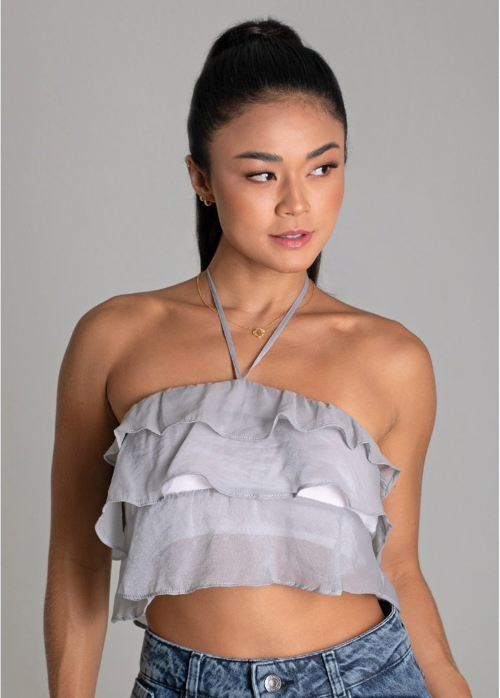 Imagem principal Sawary Fashion Blusa Folia cinza Sawary Fashion cinza