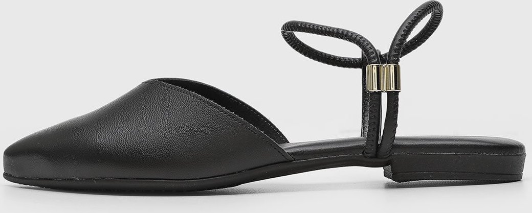 Sapatilha Feminina Beira Rio Bico Fino Tira Metálica Preta