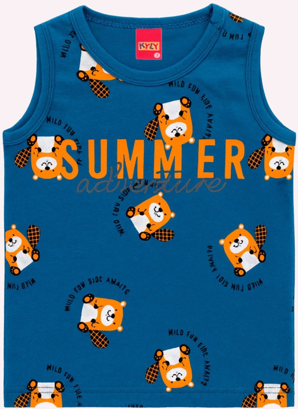 Imagem principal Infantil - Regata Menino Summer Lettering Kyly azul Kyly azul