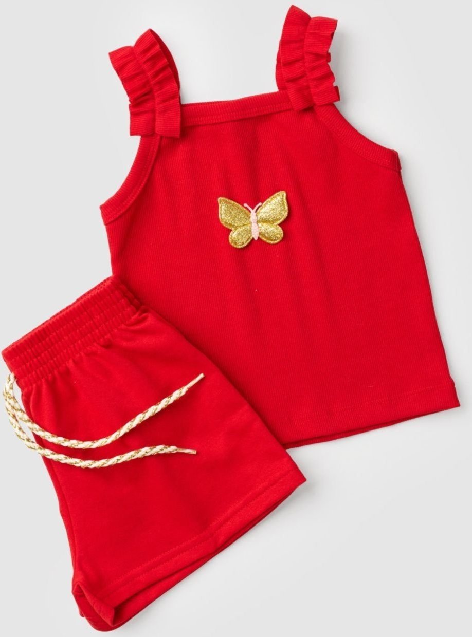 Imagem principal Infantil - Conjunto Platinum Amor De Borboleta PLATINUM KIDS vermelho PLATINUM KIDS vermelho