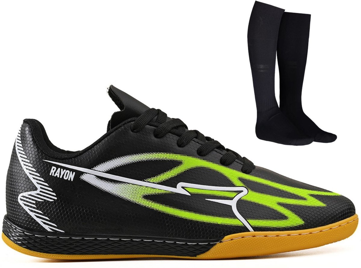 Imagem principal Chuteira Futsal Masculina Material Sintetico Futebol de Salao Quadra + Meião CALCADOS LGHT LIGHT preto CALCADOS LGHT LIGHT preto