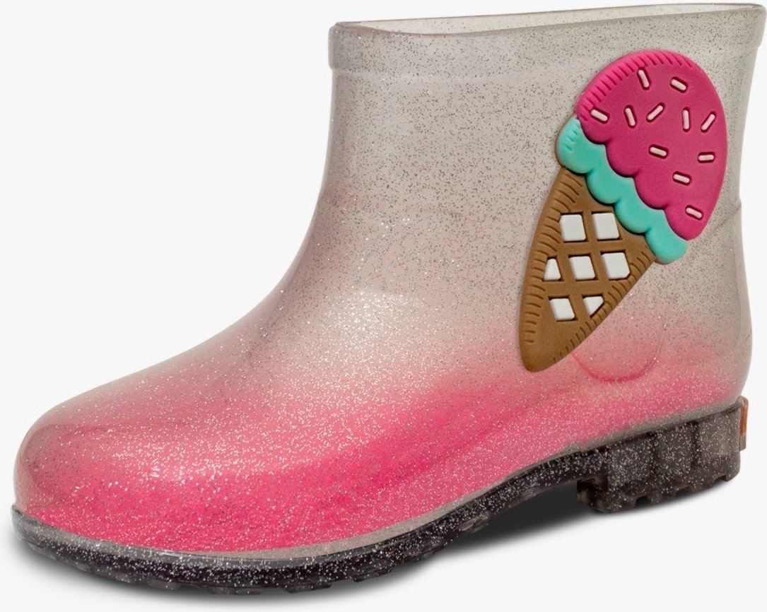 Infantil - Bota Galocha Cano Curto Pópidi Sorvete Glitter