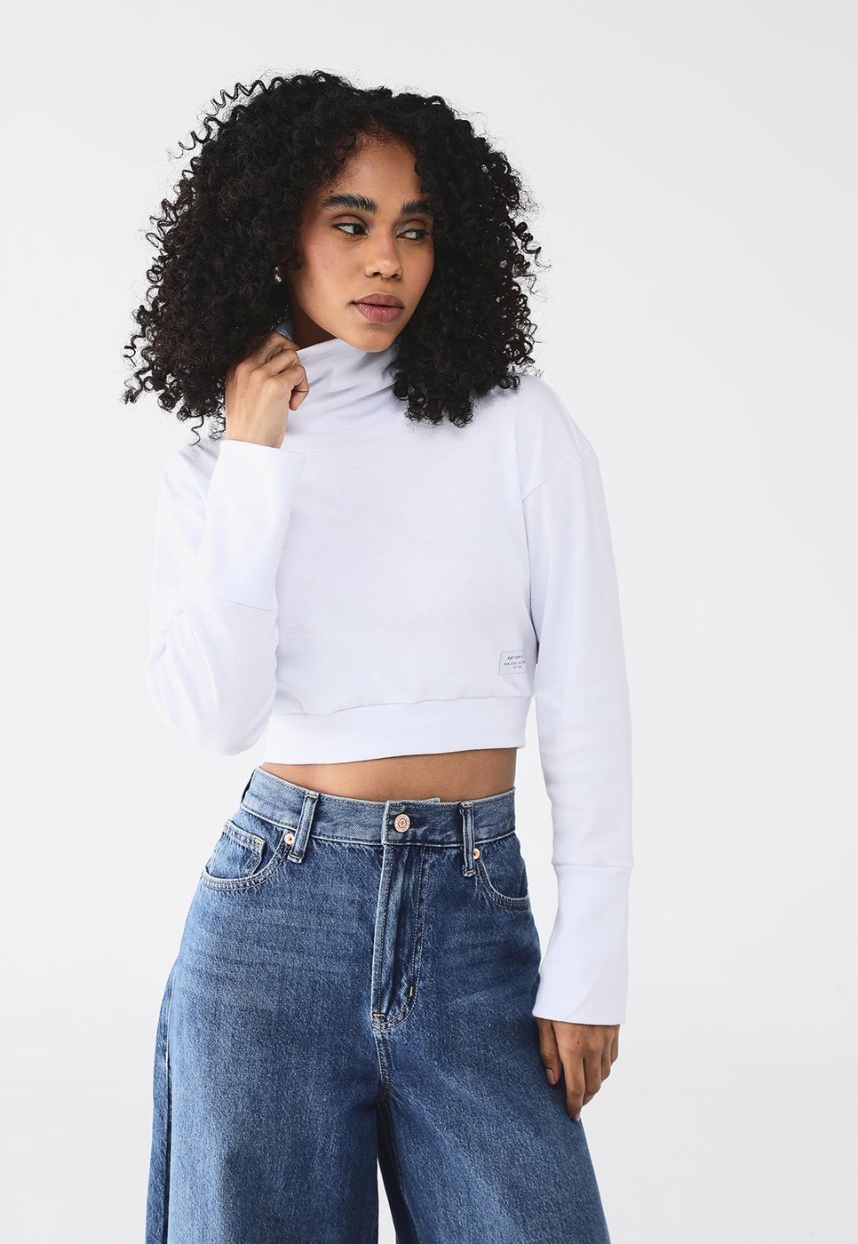 Imagem principal Blusa Rusty Reta Gola Alta Branca branco Rusty branco