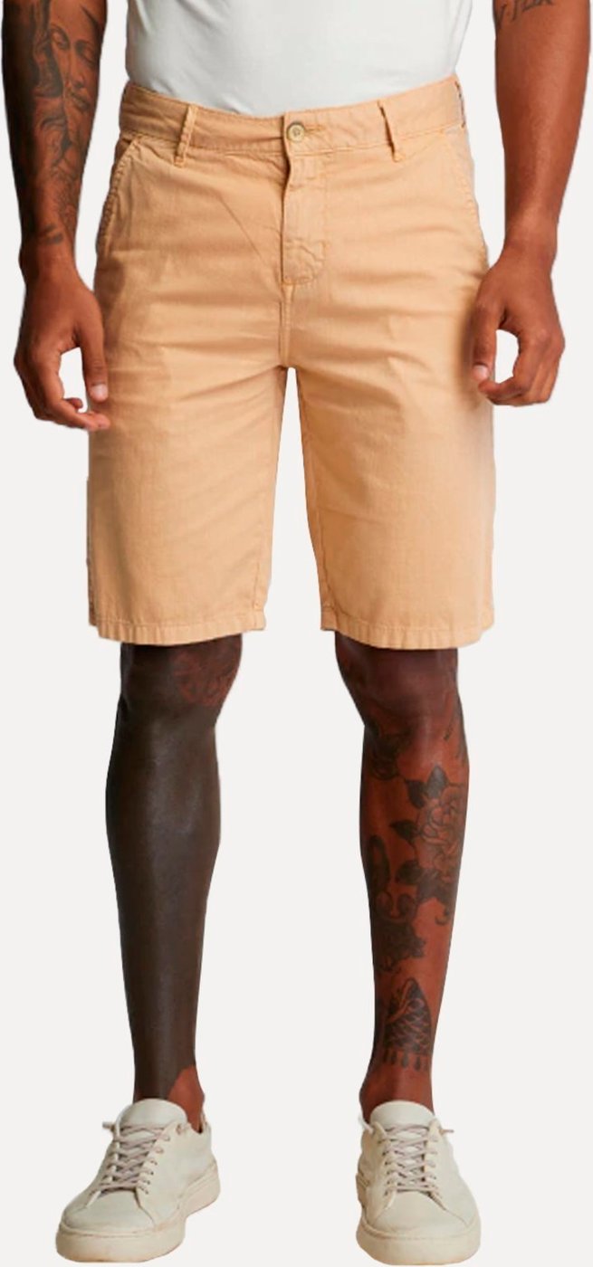 Imagem principal Bermuda King & Joe Masculina Sarja Slim Flamê cáqui King & Joe cáqui