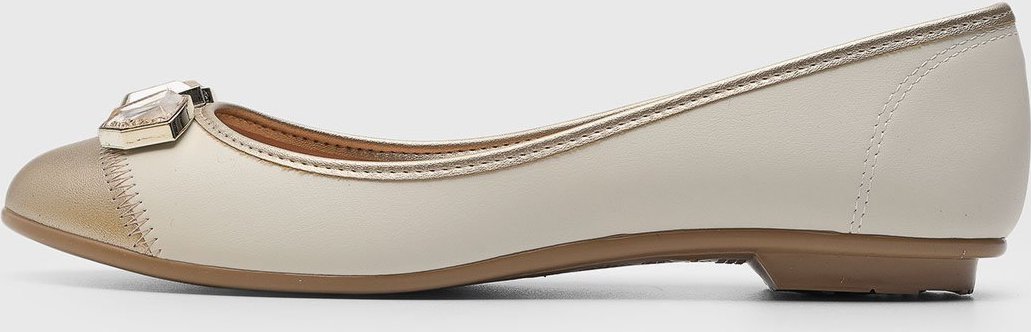 Imagem principal Sapatilha Feminina Moleca Detalhe Metálico Off-white off-white white off-white white