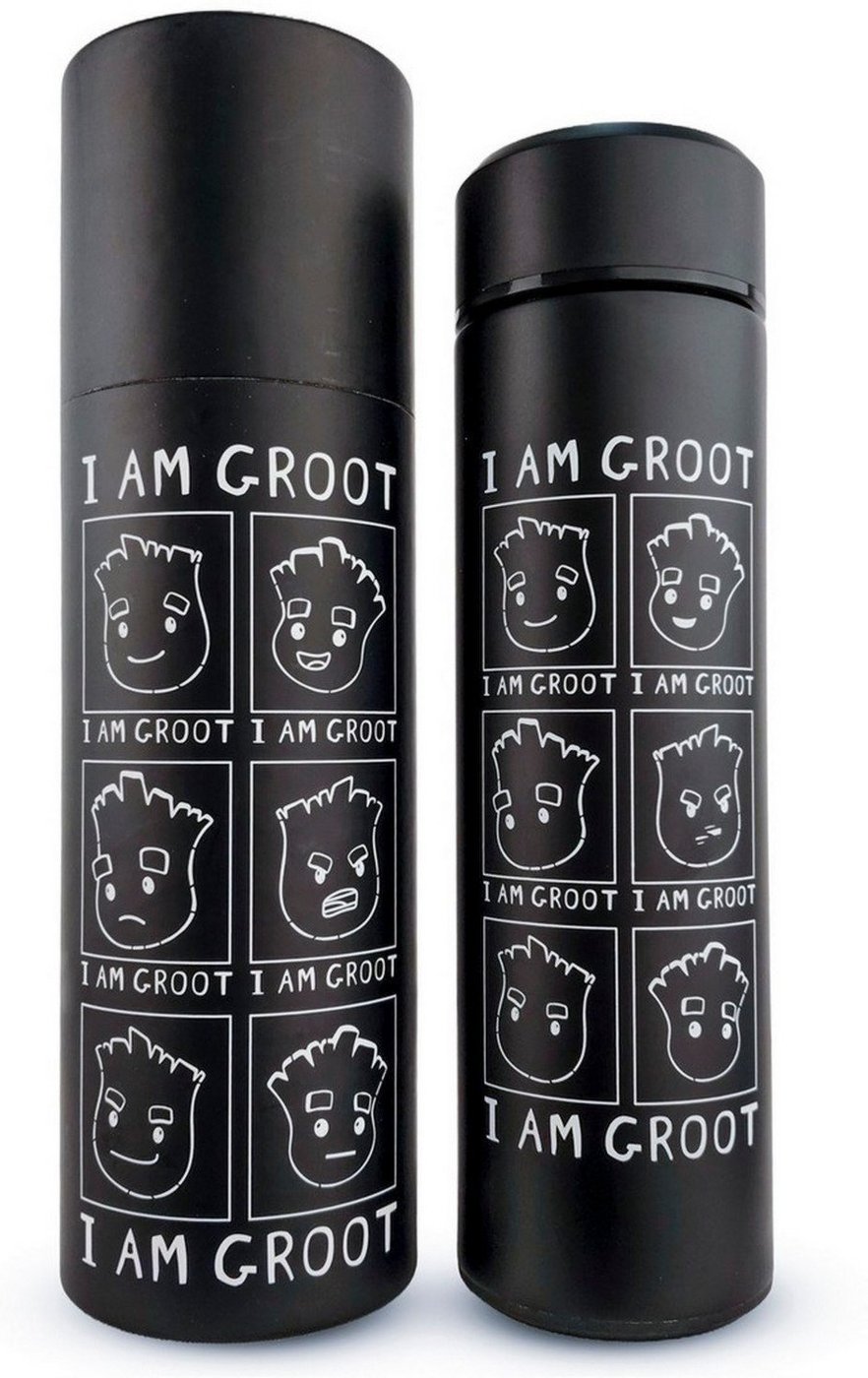 Imagem principal Garrafa Groot Marvel 500ml Guardiões Da Galáxia Inoxidável Resistente preto Marvel preto