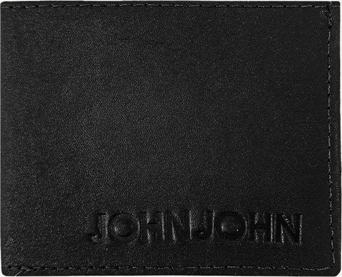 Imagem principal Carteira John John Masculina Couro Basic Down Logo Preta preto John John preto