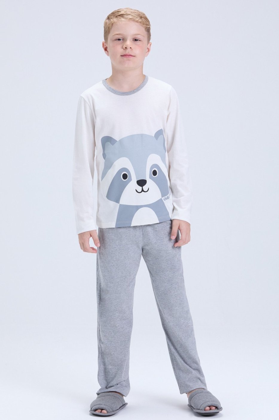 Imagem principal Pijama Masculino de Inverno Guaxinim VIDA COSTEIRA cinza VIDA COSTEIRA cinza