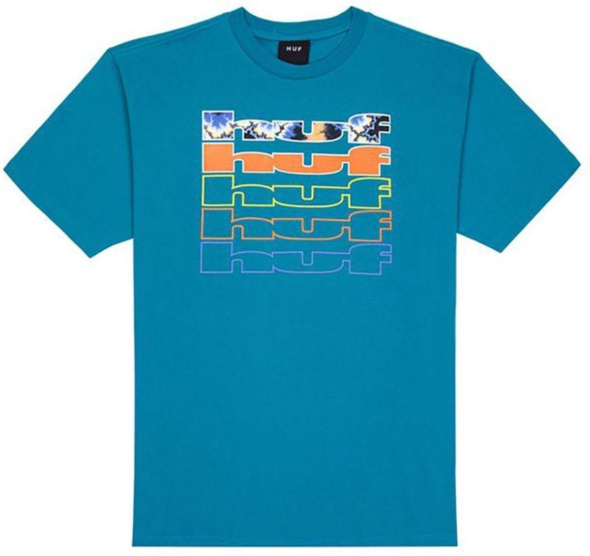 Camiseta Huf Fractal Masculina Petróleo