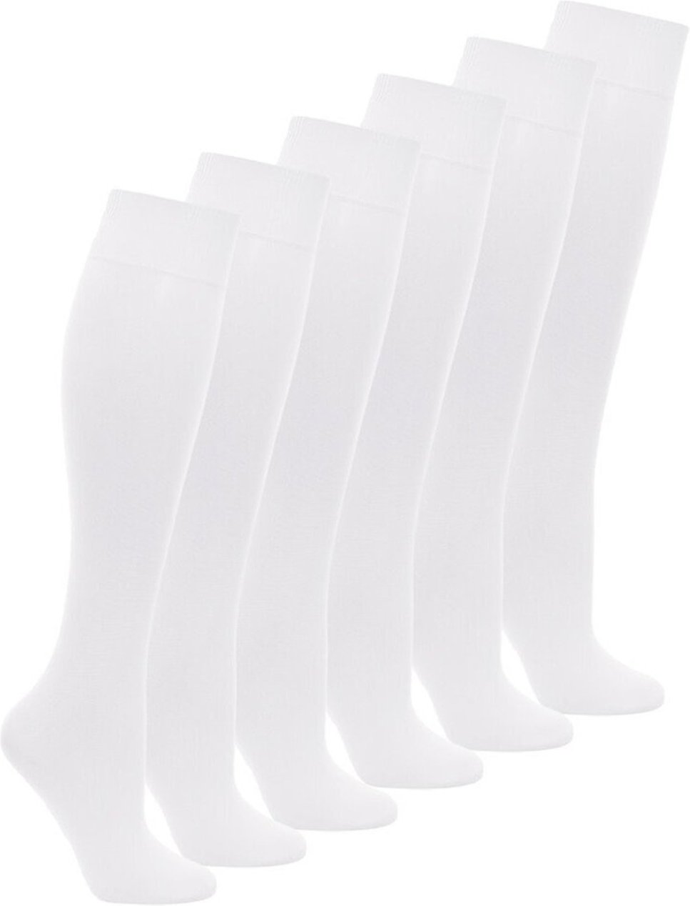 Kit com 6 Meias 3/4 Fio 40 Opaca Loba