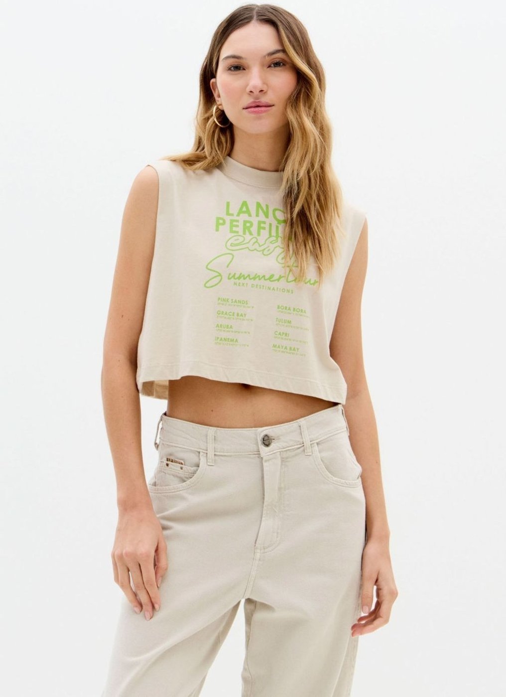 Imagem principal T-Shirt Muscle Com Estampa Sport Easy bege Sport Easy bege