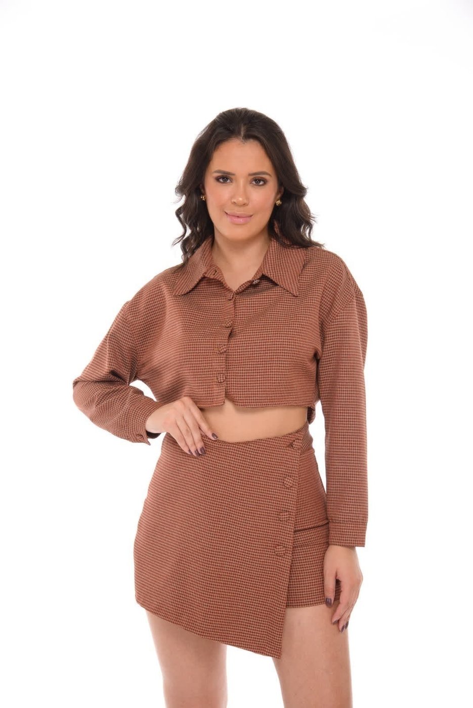 Camisa Razon Jeans Feminina Sarja Cropped Over