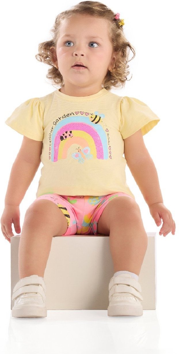 Imagem principal Infantil - Conjunto Jardim Blusa Bermuda Quimby vermelho Quimby vermelho