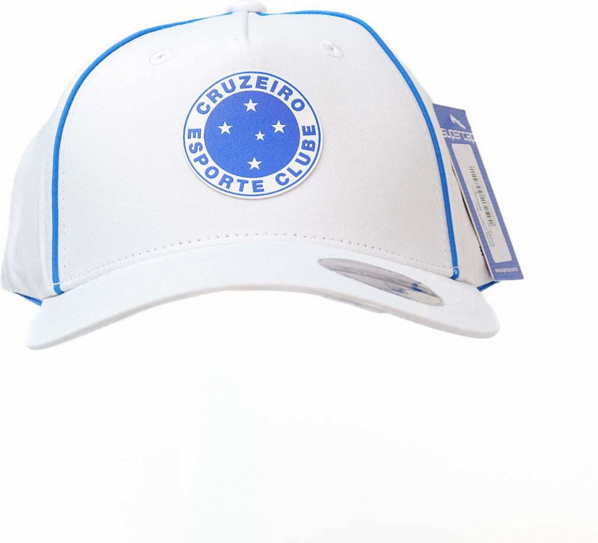 Boné Supercap Cruzeiro Silk Relevo Frontal e Lateral Dora