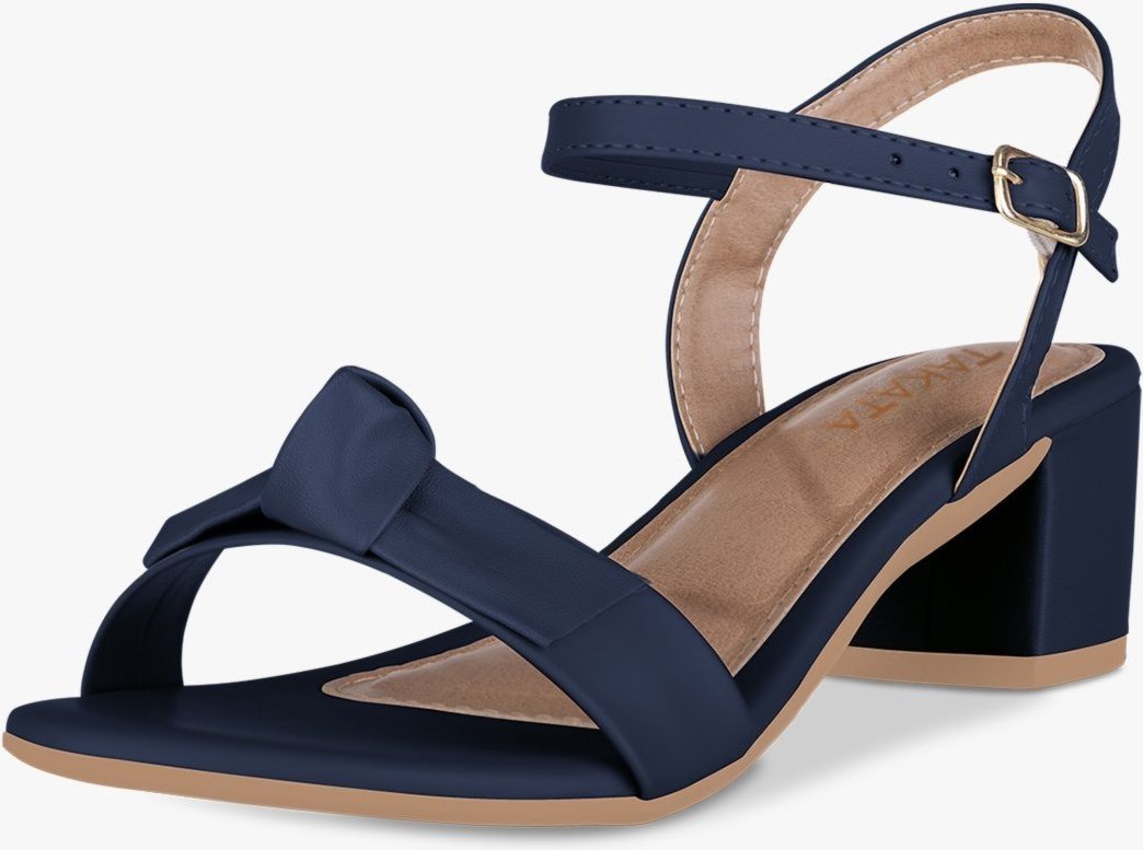 Imagem principal Sandália Feminina Salto Baixo Bloco Grosso Casual Confortável Laço Nó Marinho TAKATA BY RAFAEL TAKATA azul marinho TAKATA BY RAFAEL TAKATA azul marinho