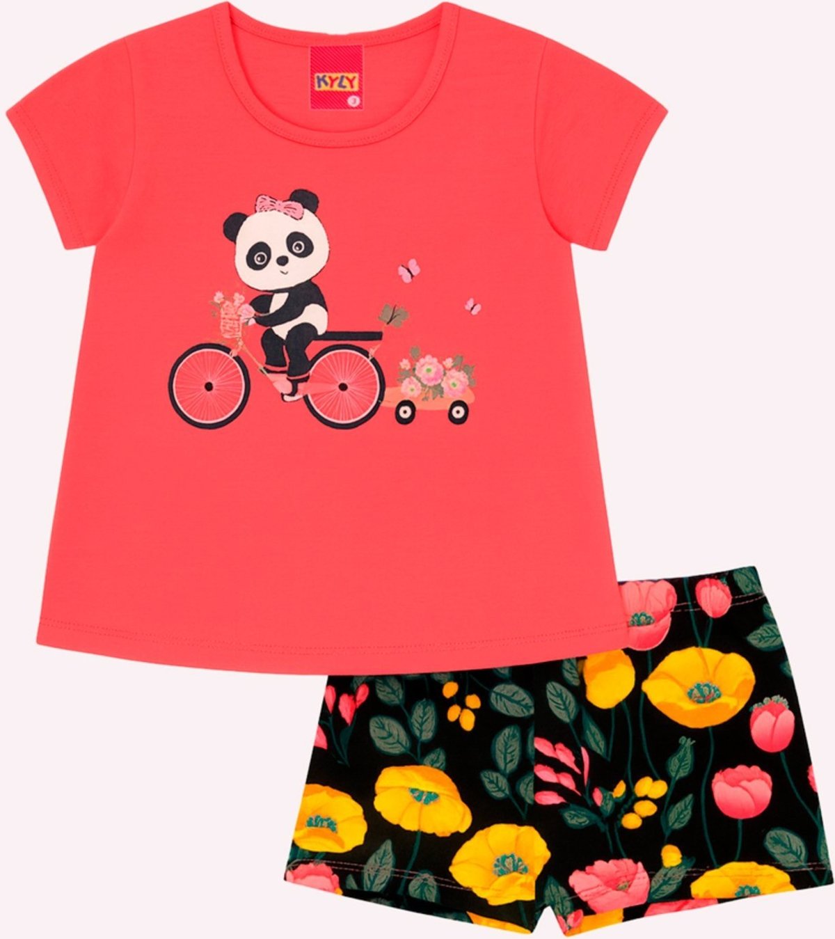 Imagem principal Infantil - Conjunto Menina Pandinha Kyly vermelho Kyly vermelho