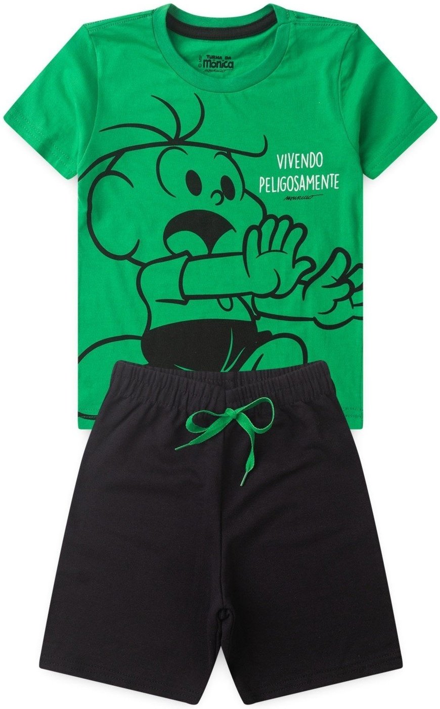 Imagem principal Infantil - Conjunto Turma da Mônica Vivendo Peligosamente verde Turma da Mônica verde