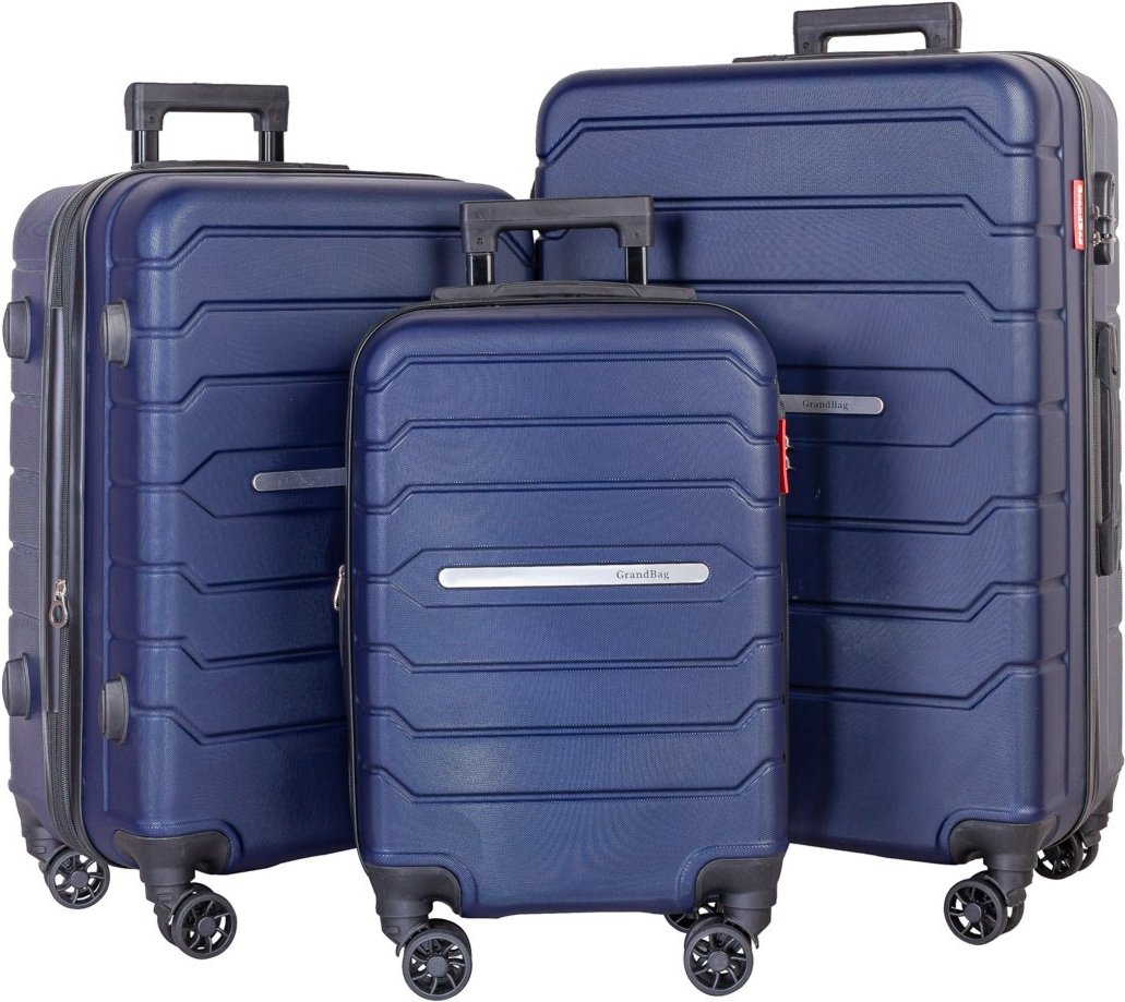 Imagem principal Kit Enluaze 3 Malas De Viagem Abs 20" 24"" 28"" Arizona - Azul Marinho" vermelho azul Enluaze vermelho azul