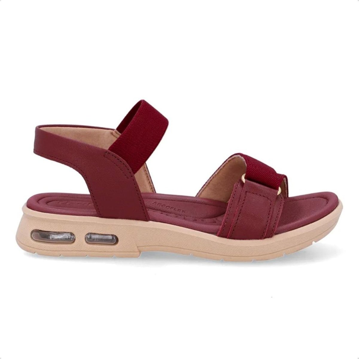 Imagem principal Sandália Usaflex Feminina Elástico Salto Baixo Amortecimento Bolha Casual UD14001 preto preto