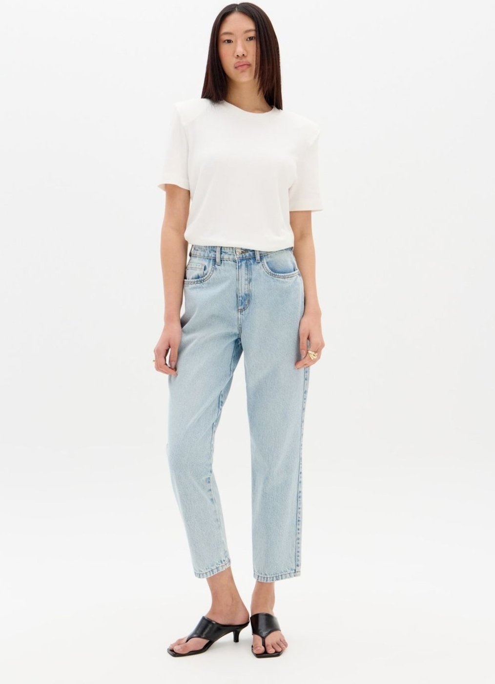 Calça Jeans Mom Cintura Alta