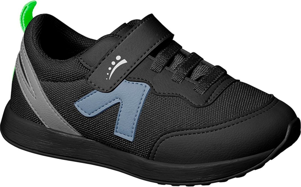 Imagem principal Infantil - Tênis Ortopasso Jogging Masculino Menino Estilo V Colorido Elástico preto Ortopasso preto