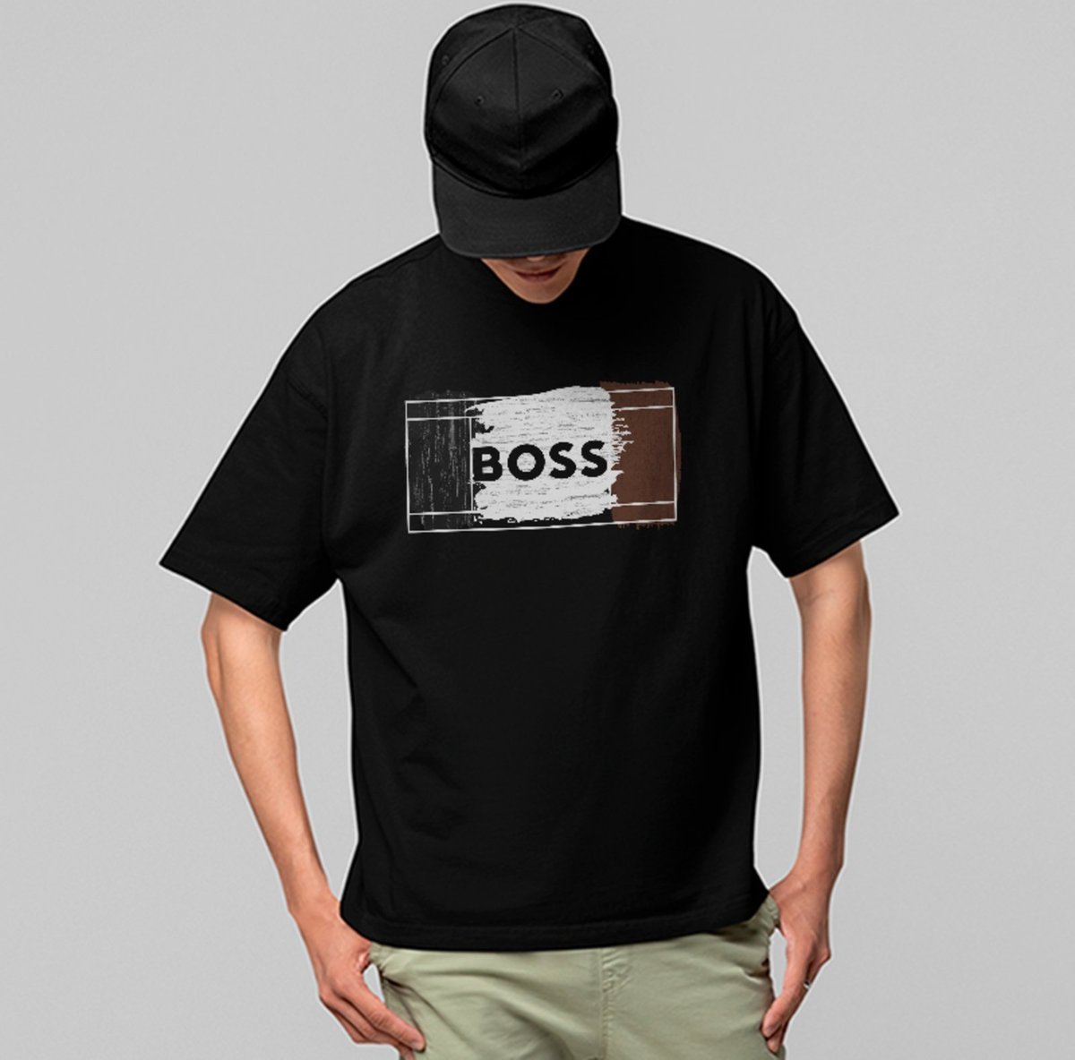 Imagem principal Camiseta Oversized Estampa Boss Visual Urbano Casual ousy branco ousy branco