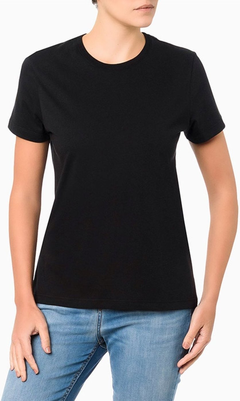 Camiseta Feminina Essentials Estampa na Barra Calvin Klein Jeans