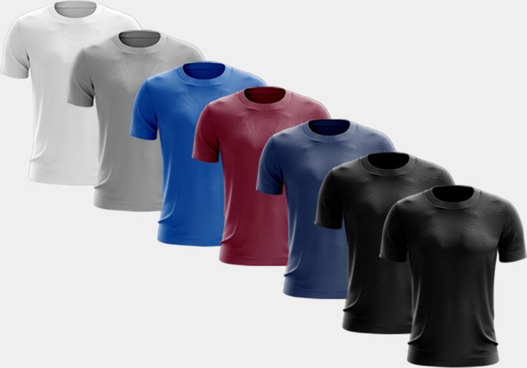 Imagem principal Kit 7 Camisetas Masculina Manga Curta Dry Fit Básica Lisa Proteção Solar UV Térmica Blusa Academia Esporte Camisa ADRIBEN multicolorido ADRIBEN multicolorido
