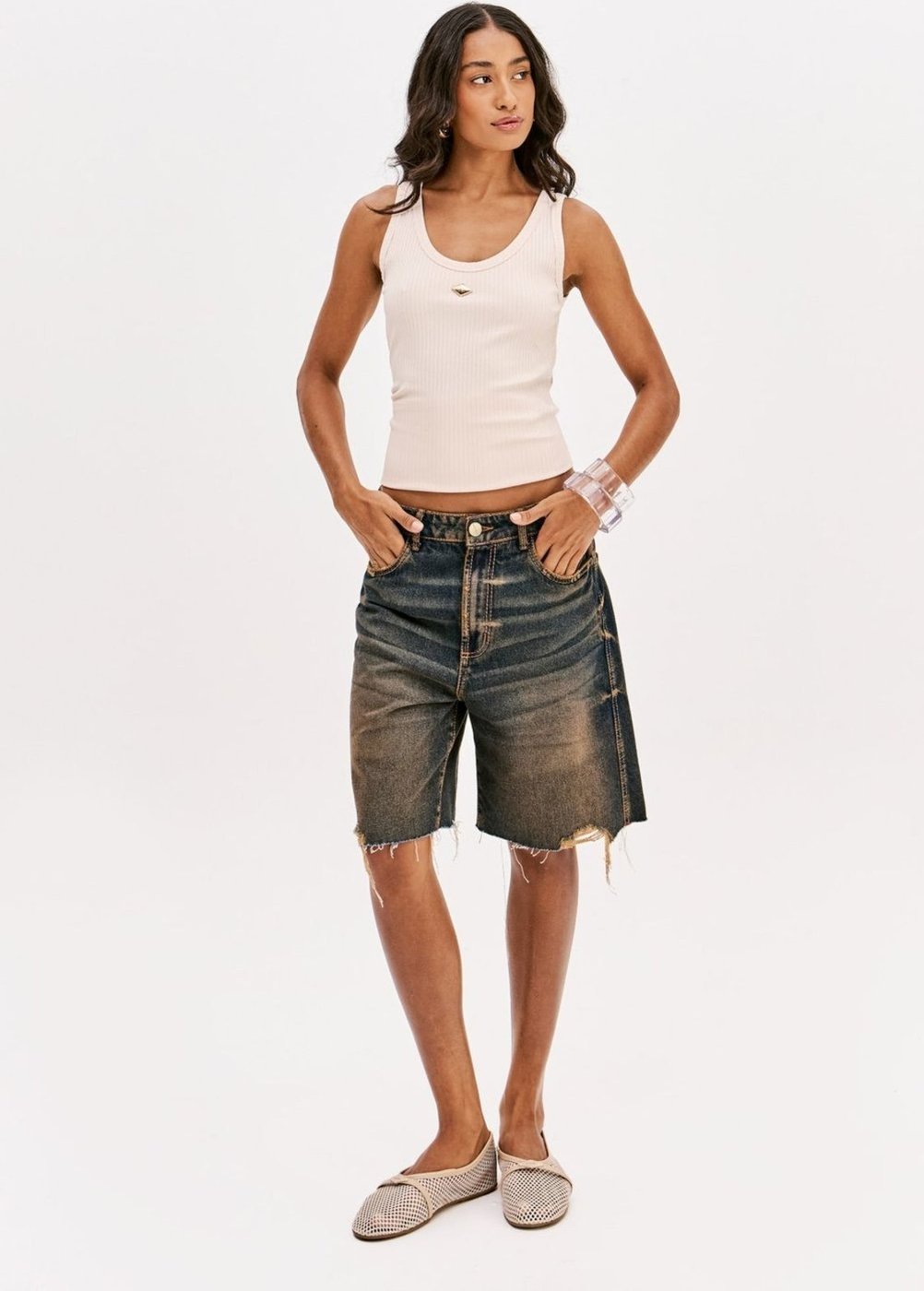 Imagem principal Blusa Regata Decote U Sport Easy bege Sport Easy bege