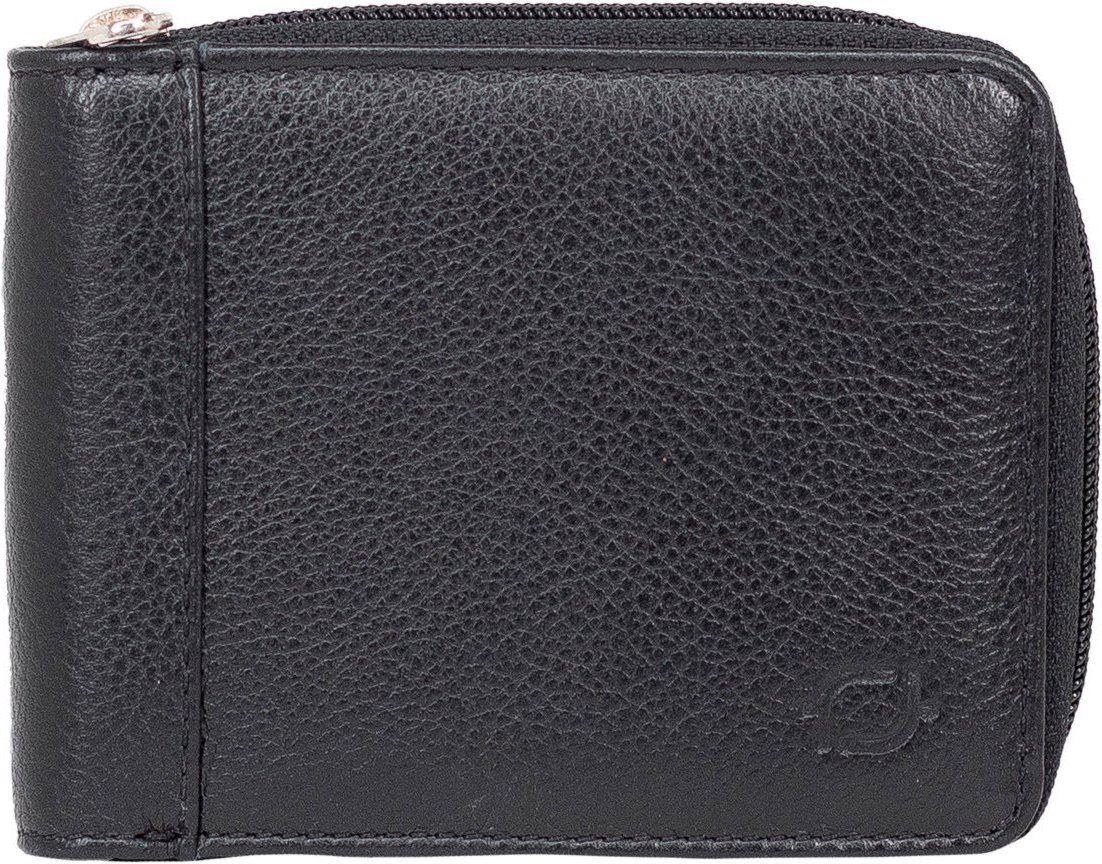 Imagem principal Carteira Masculina Fasolo Casual Couro Legítimo Com Zíper Porta Cartão preto Fasolo preto