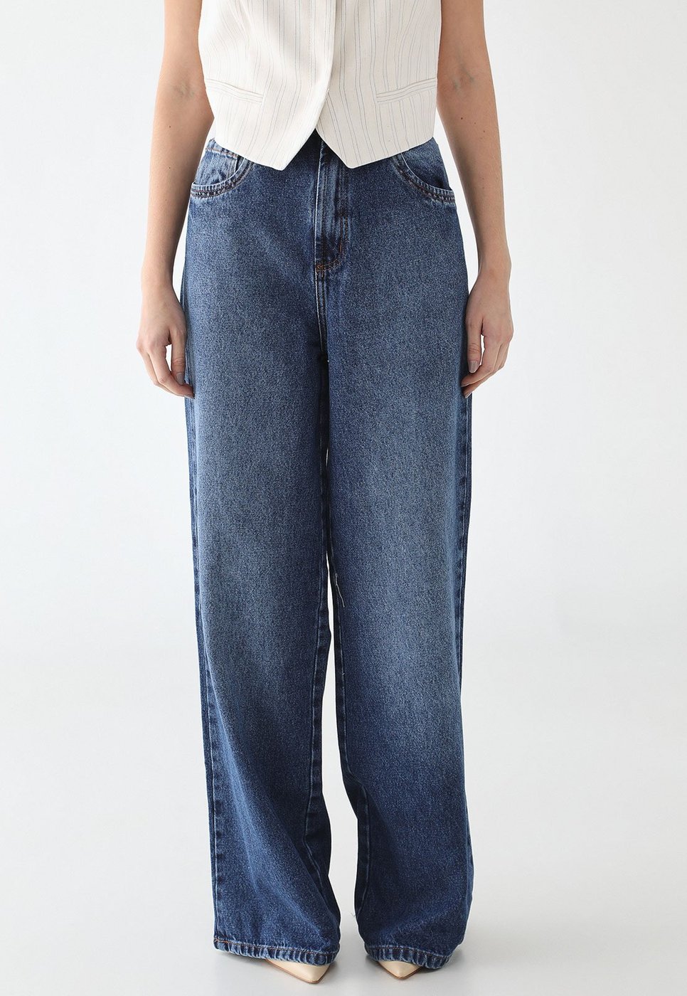 Calça Jeans Feminina Lança Perfume Wide Leg