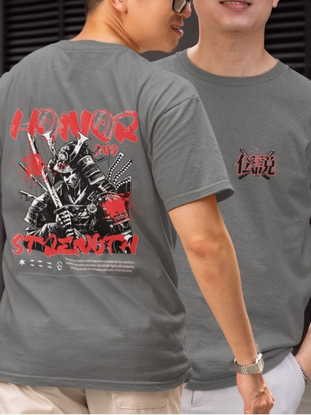 Imagem principal Camiseta Masculina GuGi Honra Samurai Chumbo cinza Gugi cinza