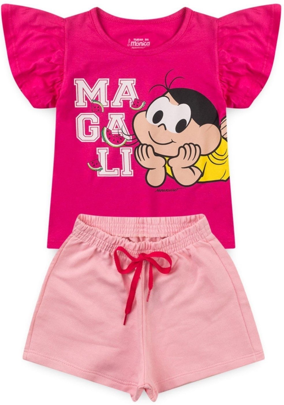 Imagem principal Infantil - Conjunto Turma da Mônica Magali Humm Amo Melancia rosa Turma da Mônica rosa
