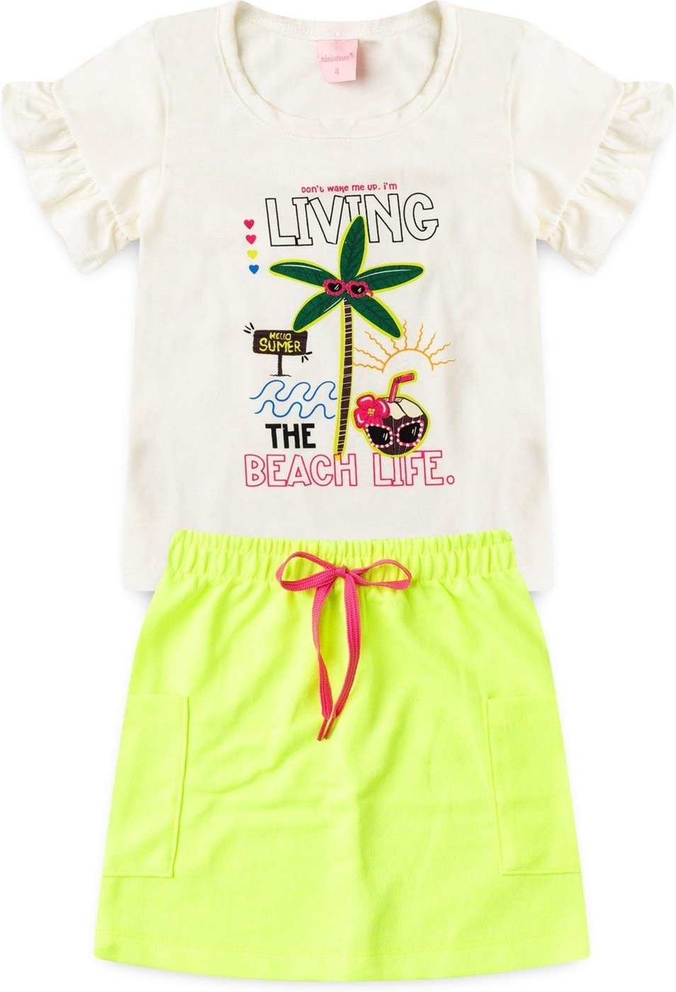 Imagem principal Infantil - Conjunto Platinum Vida Na Praia branca PLATINUM KIDS branco PLATINUM KIDS branco