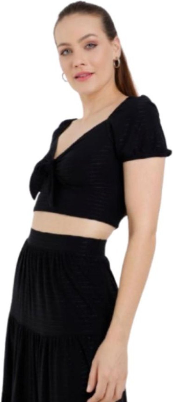 Imagem principal Blusa Cropped Ciganinha Autentique Feminina preto Autentique preto