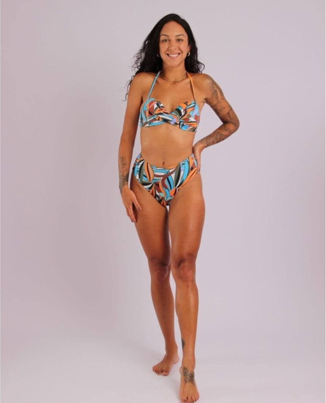 2434 - Calcinha de Biquíni Fio Duplo Lateral Larga Amazonia - Duna Casual