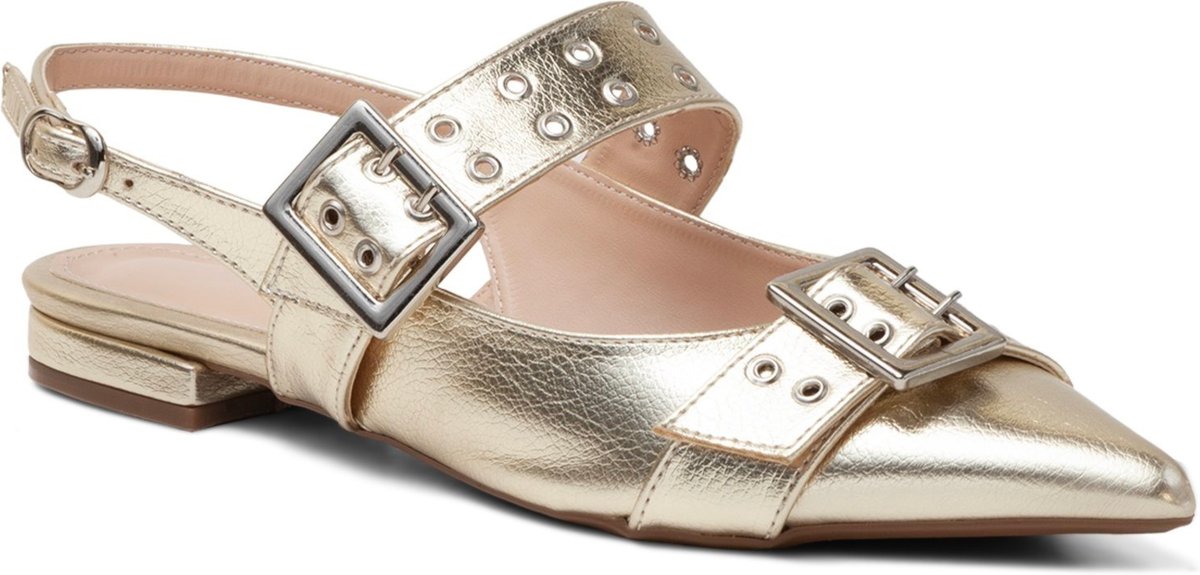 Imagem principal Sapatilha Rasteira Feminina Bico Fino Napa Ouro Light Casual 183010 dourado dourado