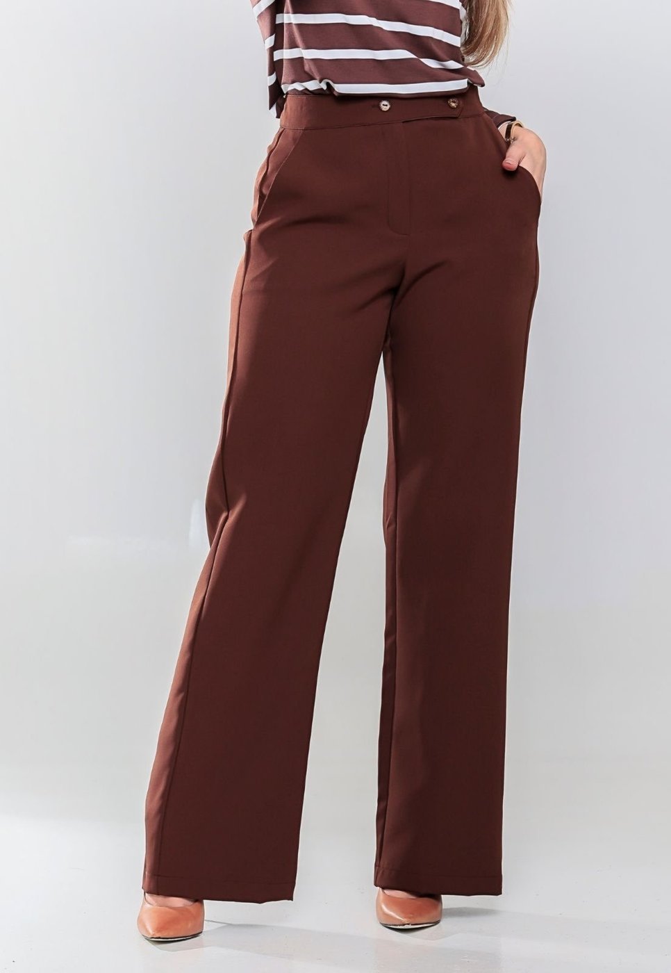 Calca Alfaiataria Classic Elegante Poliester Premium Escuro