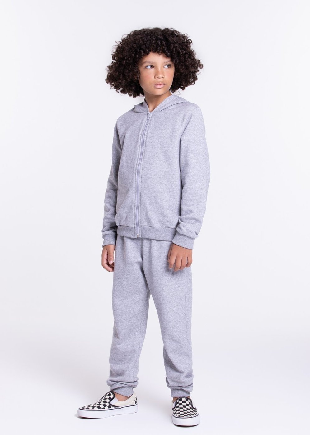 Imagem principal Infantil - Conjunto Moletom Capuz e Zíper Mescla VIDA COSTEIRA cinza VIDA COSTEIRA cinza