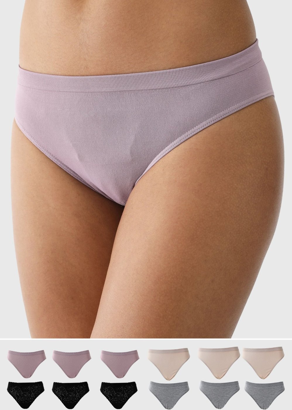 Imagem principal Kit 12pçs Calcinha Trifil Biquíni Lisa Lilás roxo TRIFIL roxo