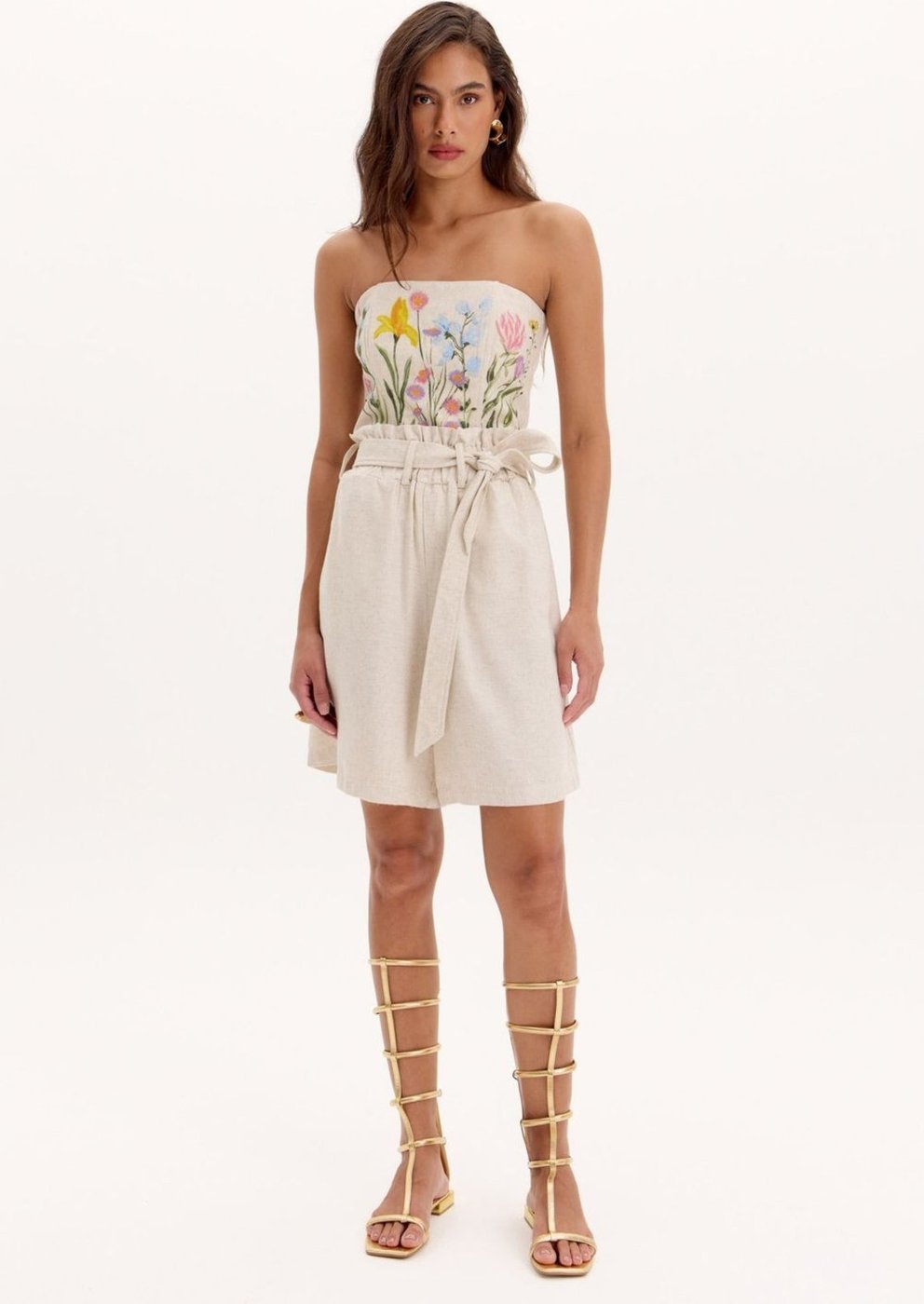 Bermuda Clochard Com Faixa Linho